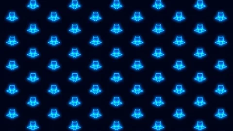 Vertical Scrolling Halloween Bat in Glowing Blue Tiled Looping Motion Stock Footage 117892354