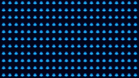 Vertical Scrolling Halloween Bat in Glowing Blue Tiled Looping Motion Stock Footage 117892385