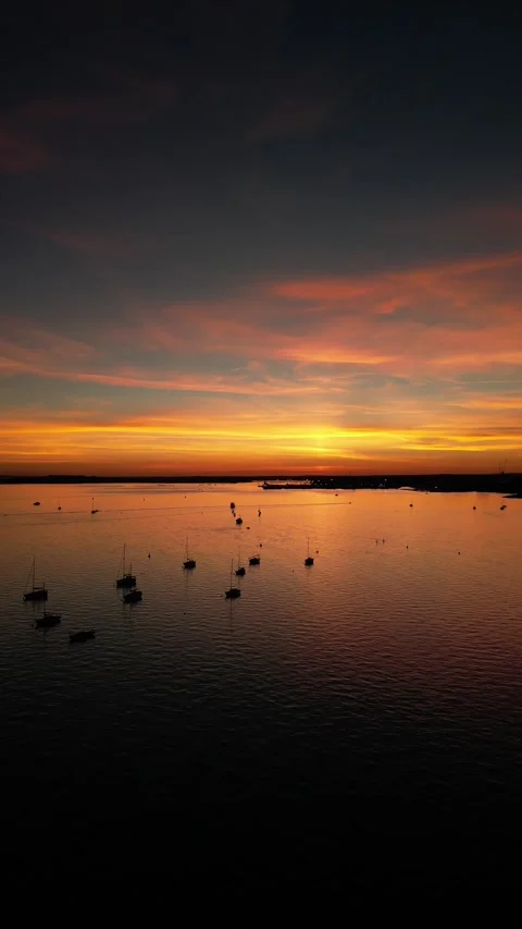 Vertical sea sunset Stock Footage 284801668