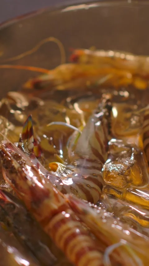 Vertical Seafood King Crab Making Fresh King Crab Display Stock Footage 273440101