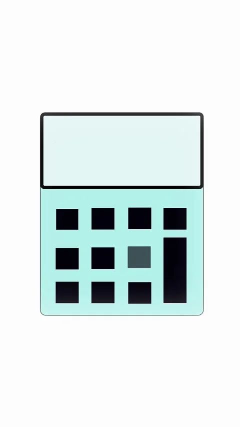 Vertical seamless loop animation of calculator buttons on white background... Stock Footage 314589738