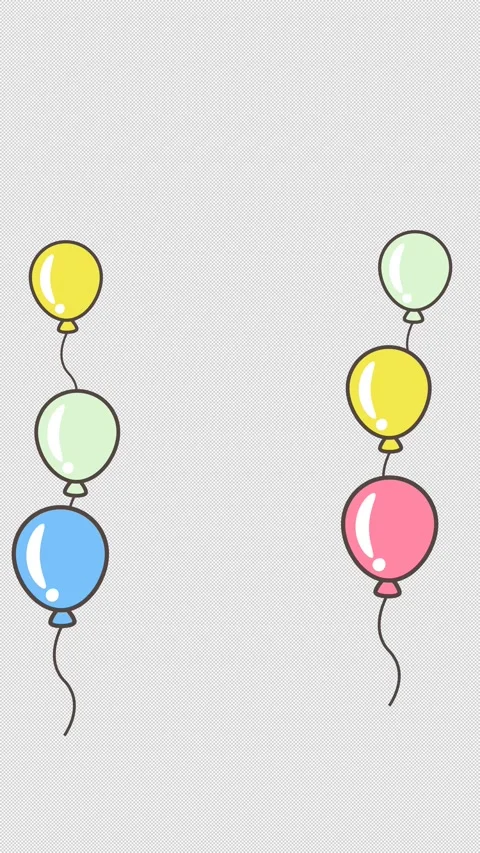 Vertical Seamless Loop Balloon Frame Animation with Alpha Channel Stock Footage 335509203