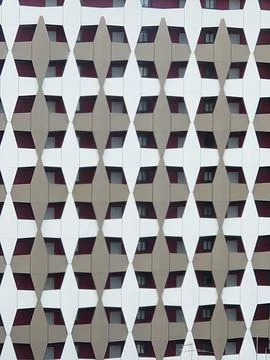 Vertical seamless pattern with geometric shapes Stockillustratie
