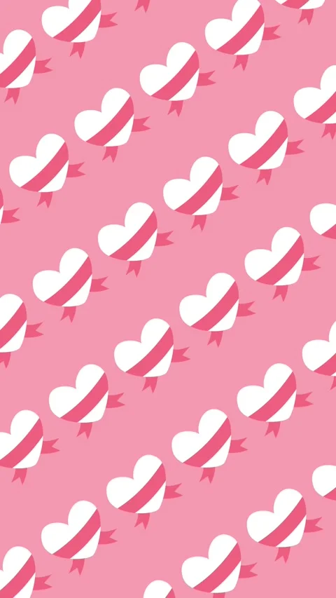 Vertical seamless pattern of heart gift boxes on pink background animation Stock Footage 333045670