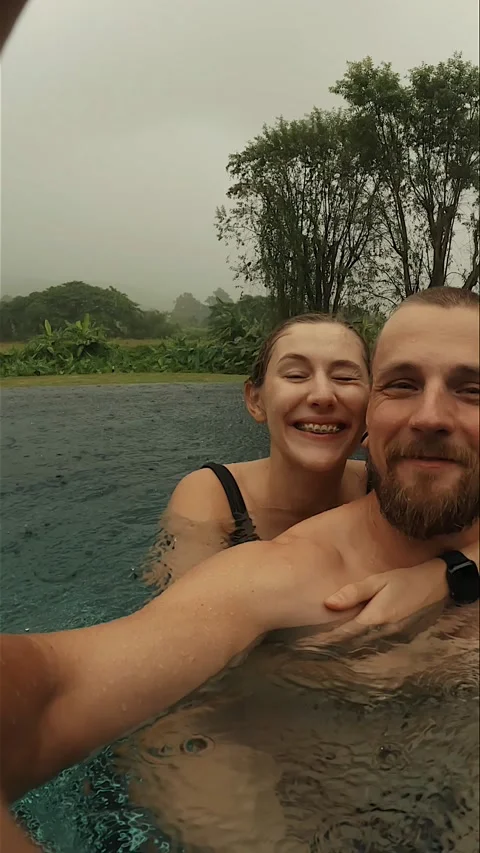 Vertical Selfie of Young Loving Couple K... | Stock Video | Pond5