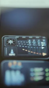 Vertical server cooling distribution control dashboard Foto stock