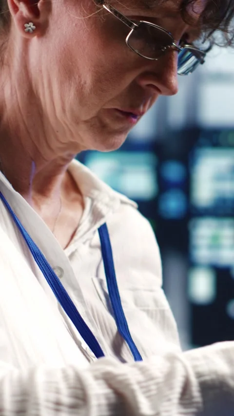 Vertical Server farm with AI supercomputers Stock Footage 247626308