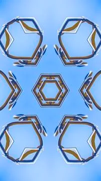 Vertical A set of bars in a pattern from work site photo Foto stock