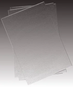 Vertical sheets of paper on a gray background Stock Photos