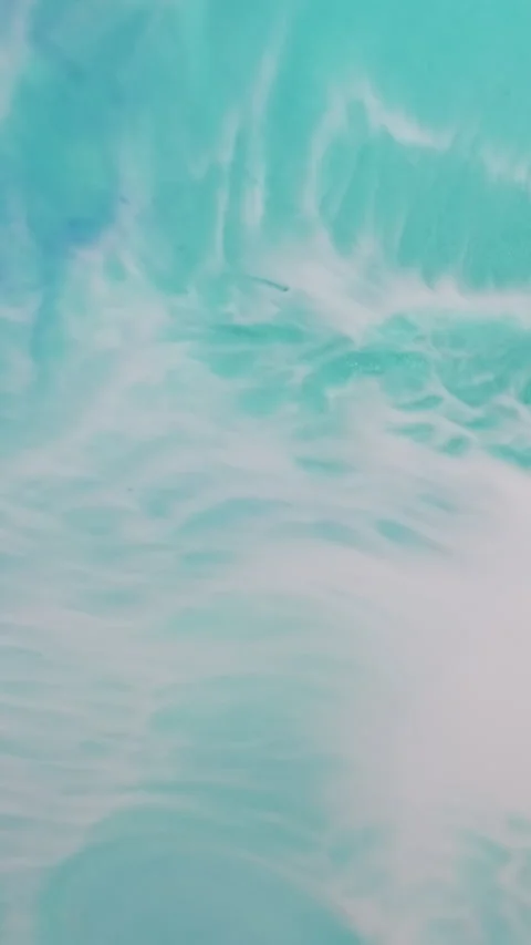 Vertical shimmering liquid acrylic marble flow ink Video stock 312799005
