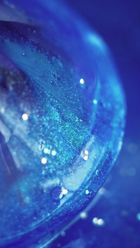 Vertical shiny diamond glitter paint blue shimmer Video stock 291917020
