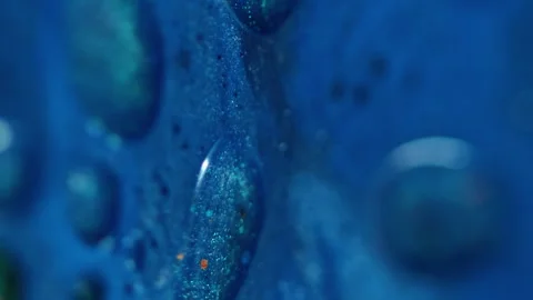 Vertical shiny oil blend flow ink water marble Stock Footage 327249956