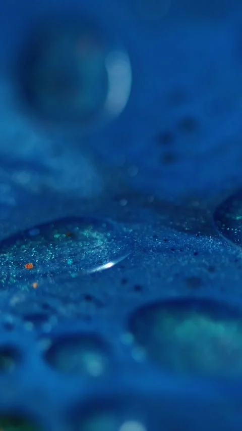 Vertical shiny oil blend flow ink water marble Stock Footage 330149917