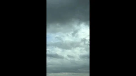 Vertical shooting Time Lapse of Panoramic view of dramatic gray storm clouds Stock-Footage 345920875