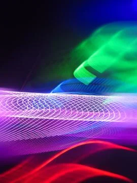 Vertical shot of abstract layers of smooth light art for a visual space Foto stock