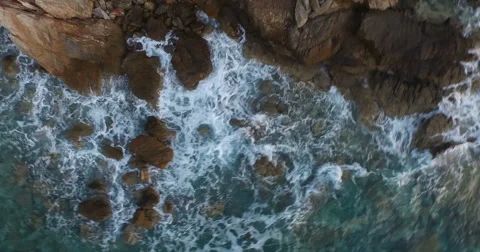 Vertical shot of a beach in rotation. Video stock 60693738