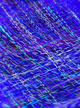 А vertical shot of blue and white progressive rhythmic light trails on a dar Stock Illustration