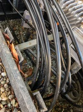 Vertical shot of a cable push pull rod Stock Photos