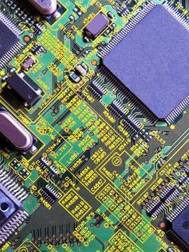 Vertical shot of  computer memory chip Stock Photos