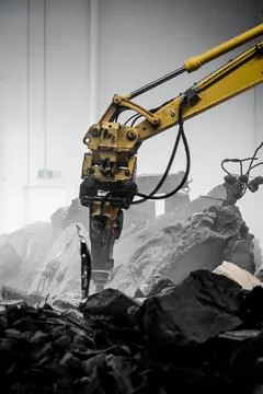 Vertical shot of the construction work in a building in progress Stock Photos