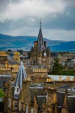 Vertical Shot of Edinburgh Rooftops Stock Photos