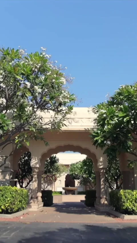 Vertical Shot of Elegant Indian Wedding Venue Decoration in India Видео 337453286