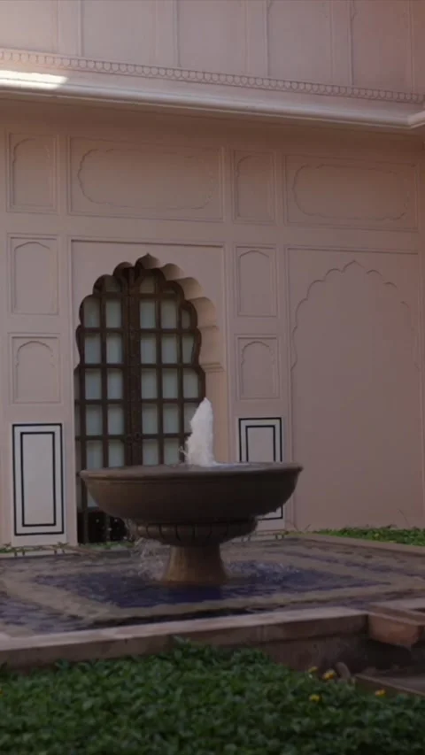 Vertical Shot of Elegant Indian Wedding Venue Decoration in India Stock Footage 337453319