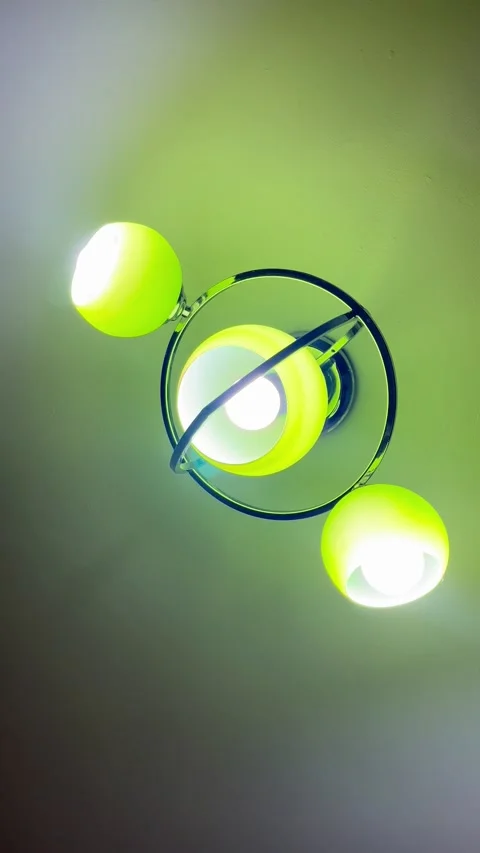 Vertical Shot. Modern ceiling lighting for interior design and mobile marketi Stock Footage 338190084