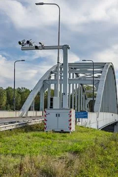 A vertical shot of a portable camera system for traffic speed and phone use, Stock Photos