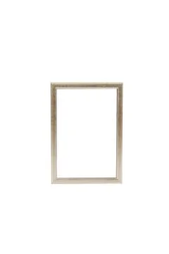 Vertical shot of a rectangular empty photo frame isolated on a white backgrou Stock Photos