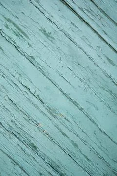 Vertical shot of  Rustic turquoise blue wooden planks diagonally. Copy space Stock Photos