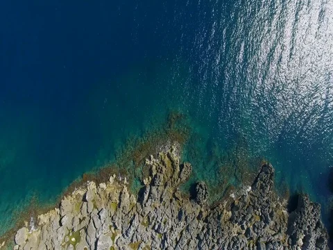 Vertical shot of the sea Stock-Footage 74220553