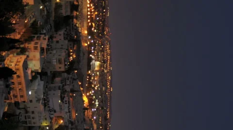 Vertical shot of Sunrise time-lapse from the BYU Jerusalem center. Stock Footage 54134181