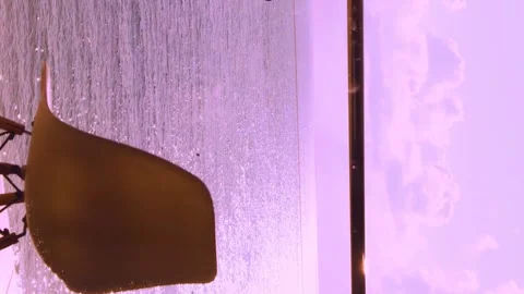 Vertical Shot, Time Lapse of Beautiful Window Ocean View from the Balcony of a B Stock-Footage 321799355