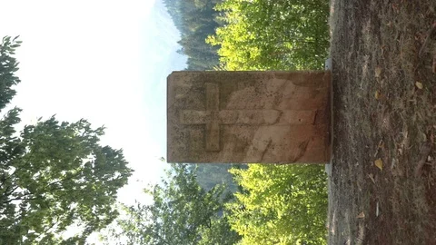 Vertical shot of a tomb 库存影片 94227655