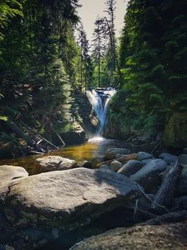 Vertical shot of a waterfall Stock Photos