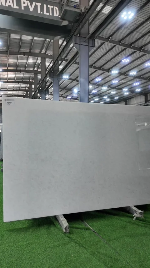 Vertical shots of Marble slabs. Marble Processing unit. Stock Footage 302878348