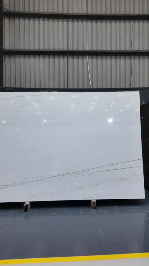 Vertical shots of Marble slabs. Marble Processing unit. Stock Footage 302878473