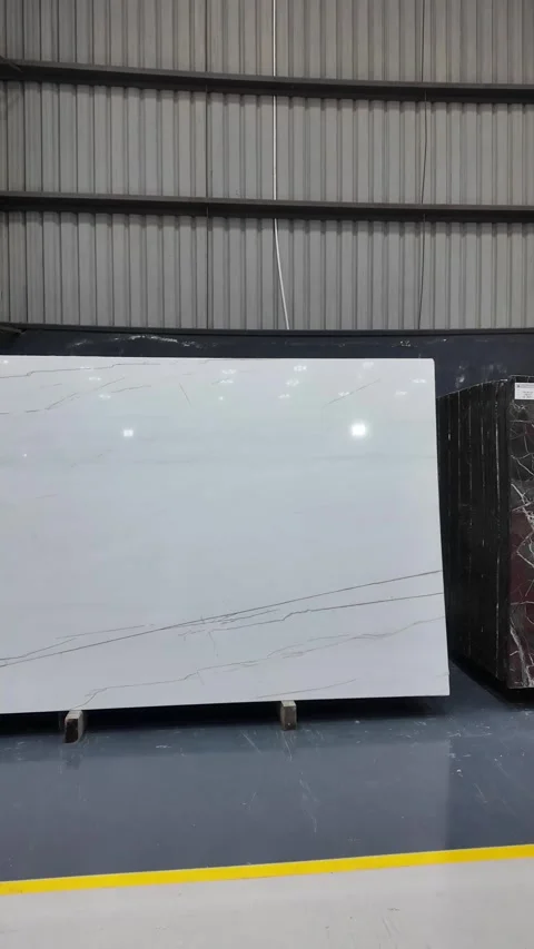Vertical shots of Marble slabs. Marble Processing unit. Stock Footage 302878482