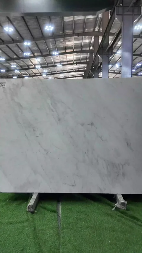 Vertical shots of Marble slabs. Marble Processing unit. Stock Footage 302878597