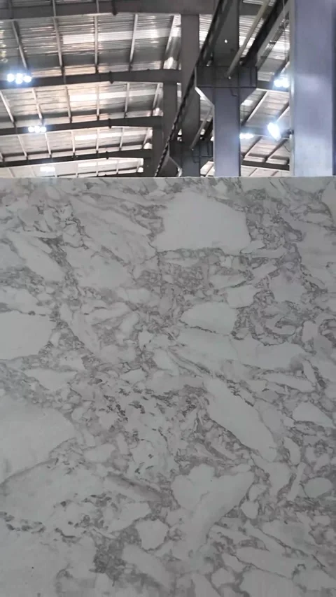 Vertical shots of Marble slabs. Marble Processing unit. Stock Footage 302878626