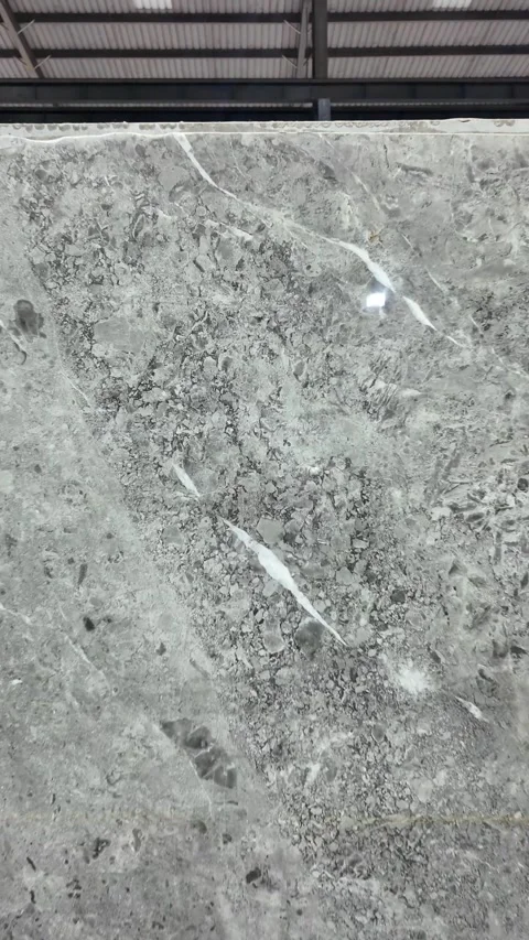 Vertical shots of Marble slabs. Marble Processing unit. Stock Footage 302878656