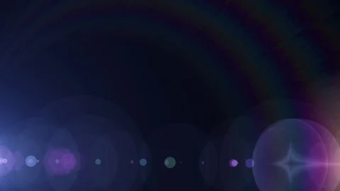 Vertical side moving rainbow lights optical lens flares shiny animation art Video stock 85384813