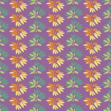 A vertical simple stripes plants seamless pattern Stock Illustration