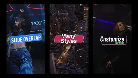 Vertical Slide Overlap Lower Thirds Stock After Effects