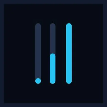 Vertical slider UI element template Illustrazione stock