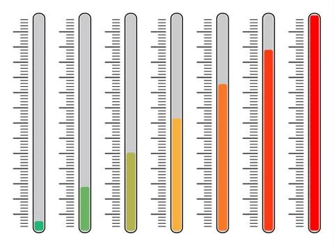 Vertical sliders with red knobs. vector Stock Illustration