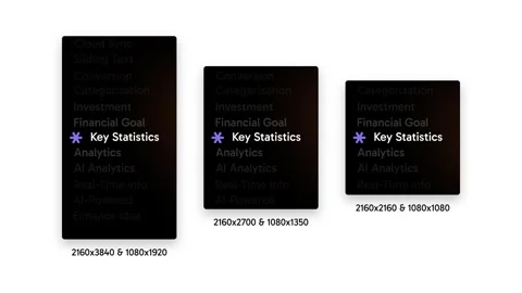 Vertical Sliding Text List Modèle After Effects