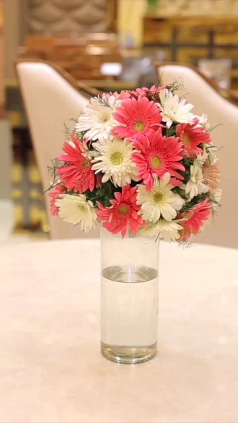 Vertical Slow Motion Shot of Indian Wedding Venue Decoration in India Video stock 331559468