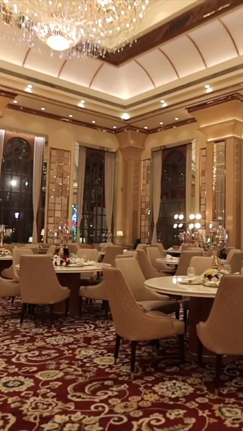 Vertical Slow Motion Shot of Indian Wedding Venue Decoration in India Video stock 335736475